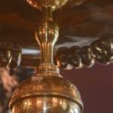 Elaborate Mythical Brass Chandelier