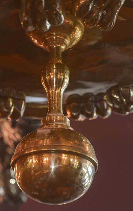 Elaborate Mythical Brass Chandelier