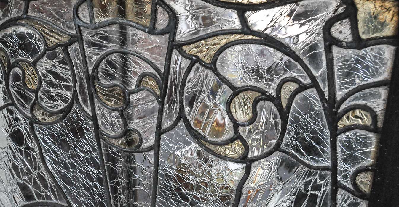 Crackle & Leaded Glass Window