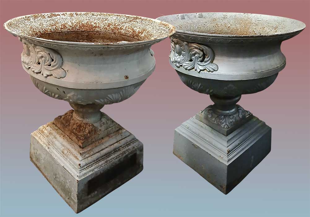pair of large garden urns