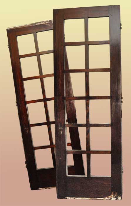 pair of salvaged French doors