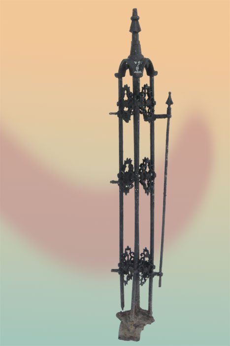 cast-iron decorative fence post