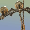 Ornate 12-Light Brass Chandelier