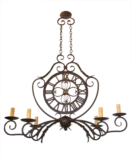 French Six-Arm Light Fixture